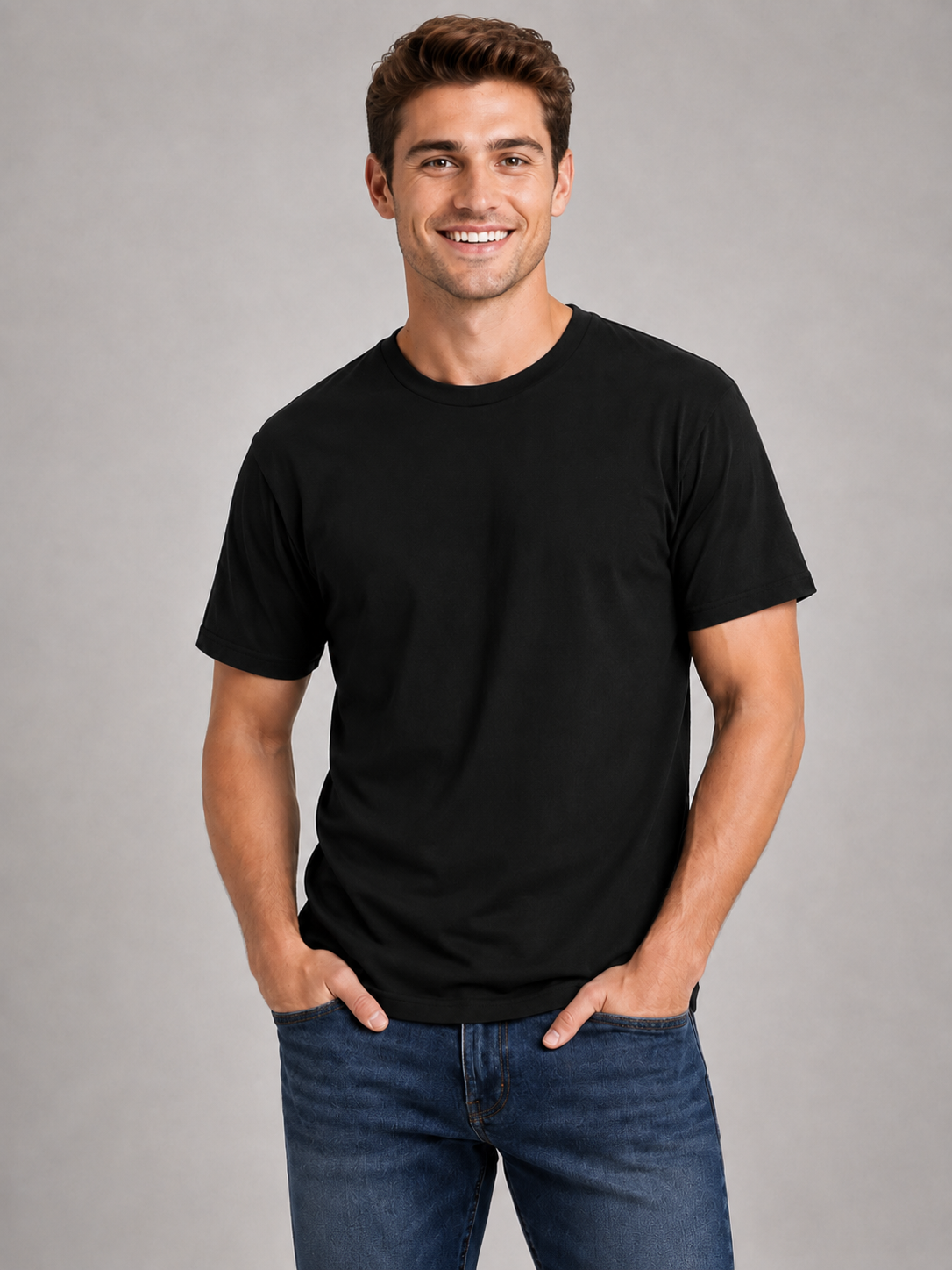 Retro Ring-Spun Crew Neck T-Shirt